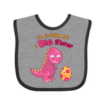 Inktastic Dinosaur Future Big Sister Girls Baby Bib