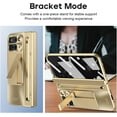 thumbnail image 3 of Case for Google Pixel 9 Pro Fold with Hinge Protection & Stylus S Pen Holder, Built-in Screen Protector Matte UV Back Mil-Grade Protection Anti-Scratch Shockproof Protective Case, Gold, 3 of 14