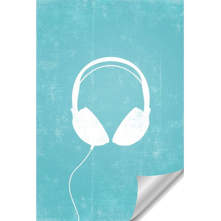 headphones silhouette art by eazl cling walmart com walmart com walmart com