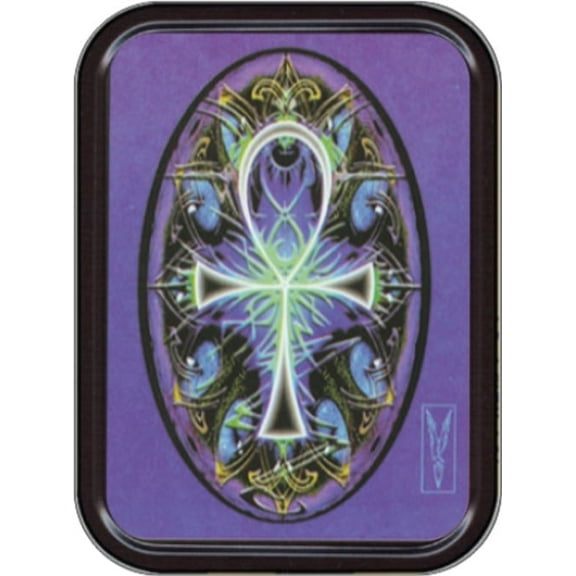Ankh - Mikio Kennedy Stash Tin Storage Container 4.37" L x 3.5" W x 1" H