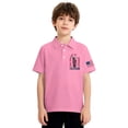 thumbnail image 5 of CCRFTGI 250 Anniversary USA Flag Polo Shirts for Child Girls Boys Size 7 School Uniform America 250 Flag freedom Shirt Golf Lapel Button Collared Polo Quick Dry Summer T-Shirts Pink 7-8 Years, 5 of 7