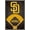 Barnwood Framed Version, variant on MLB San Diego Padres - Logo Wall Poster with Wooden Magnetic Frame, 22.375" x 34"
