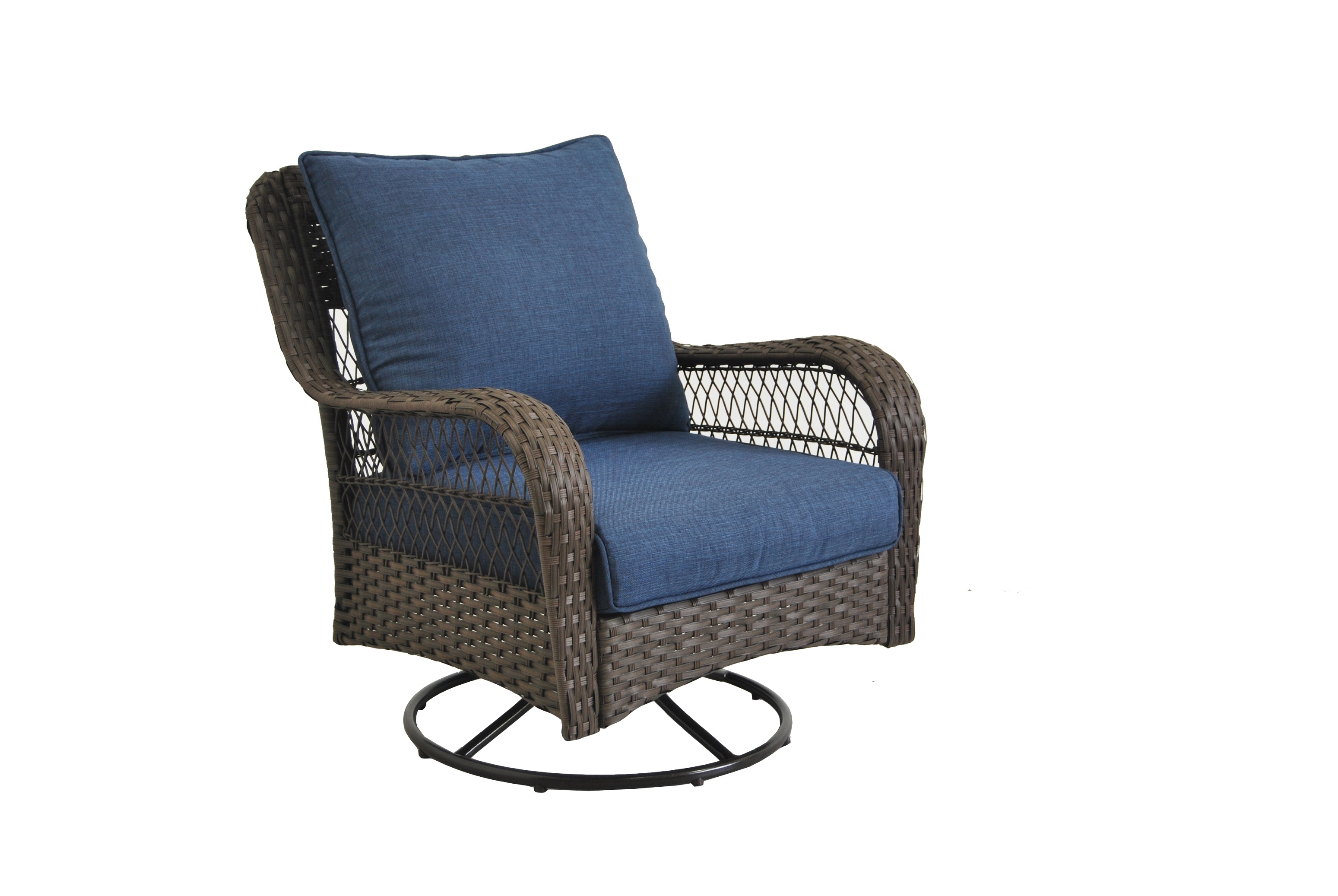 Better Homes and Gardens Outdoor Patio Furniture Colebrook 3 Piece Blue Chat set - image 2 of 7