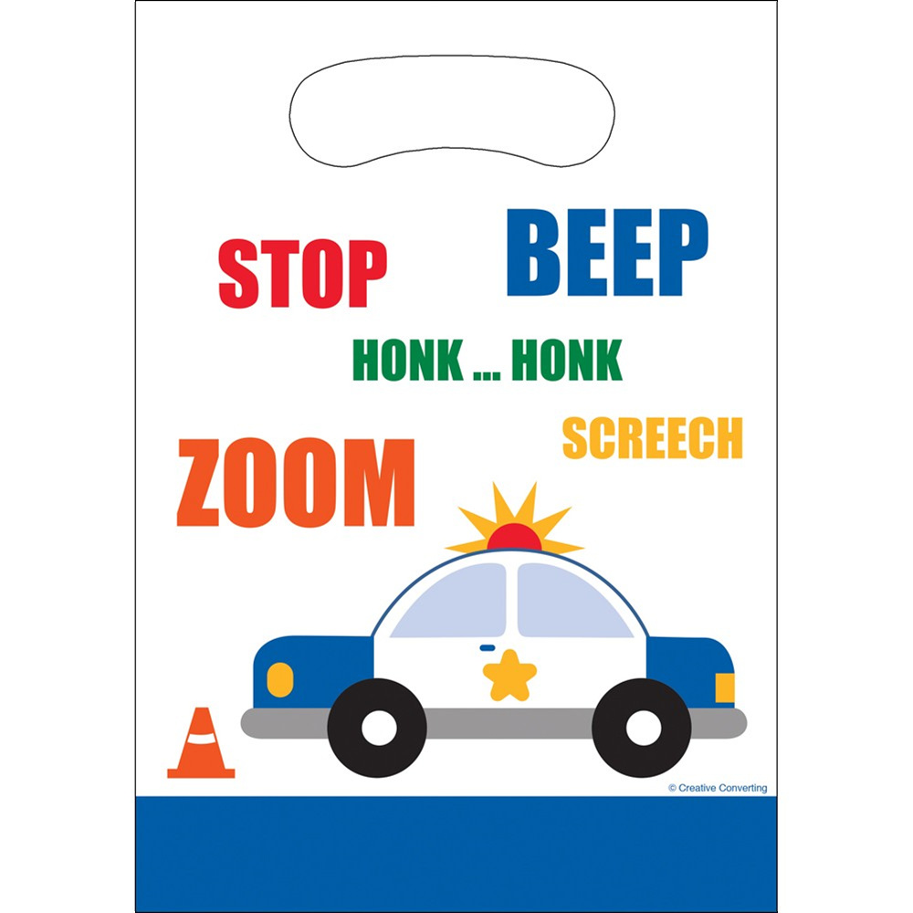 Traffic Jam Plastic Loot Bags,Pack of 8,3 packs