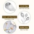 thumbnail image 3 of Unique Bargains 6Pack 4.8' Stainless Steel Leaf Coffee Spoon Tableware Dessert Spoons, Silver, 3 of 4
