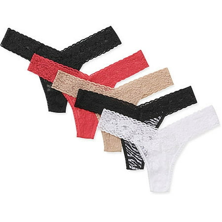 ONLINE - Women's Lace Thong Panties 5-Pack - Walmart.com