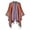 Orange, variant on VISALY Poncho Shawl Boho Cardigans Travel Plaid Shawl Open Front Cape Warm Oversized Sweaters Casual Cardigan Shawls for Fall Winter Blanket Shawl Wraps Fringe Poncho Knitted Poncho Black One Size