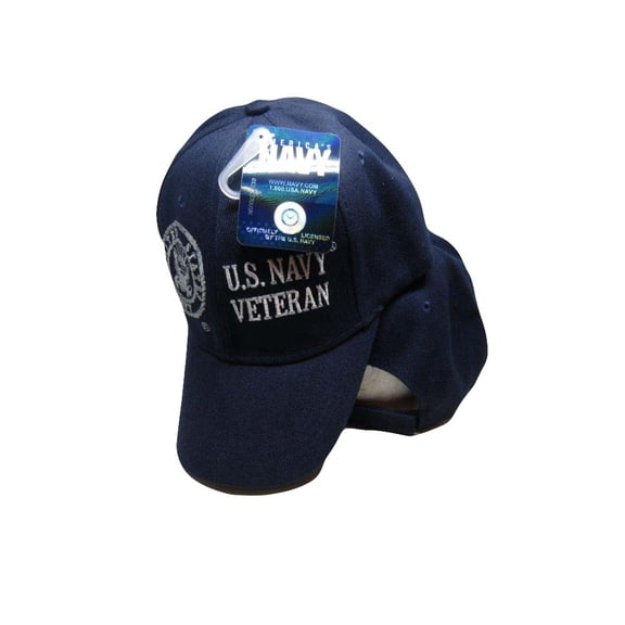 U.S. Navy Veteran USN Vet Shadow Navy Blue Embroidered Hat Ball Cap (Licensed)
