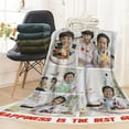 thumbnail image 5 of Custom Blanket with Photos and Text Customized Blanket Personalized Flannel Throw Blankets for Adult Kid Birthday Christmas Halloween Mothers Fathers Valentines Day Gift. (5 Photos, 48X32inch), 5 of 6