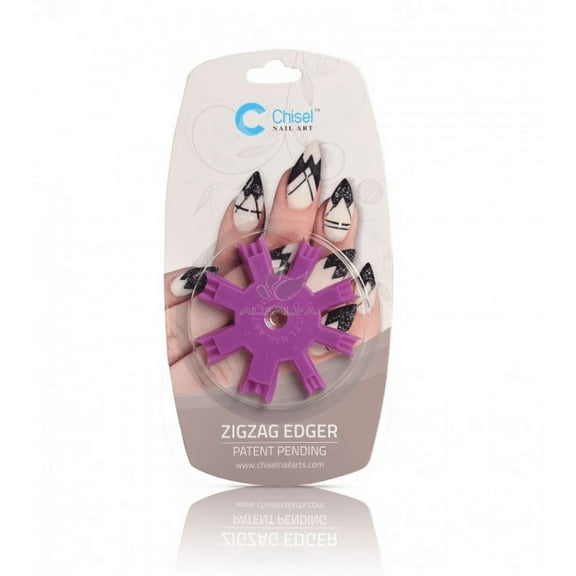 Chisel Nail Art Zigzag Edger - Purple