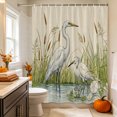 thumbnail image 3 of Vintage Wildlife Birds Shower Curtain Set - Standard 72" x 72" Washable Bathtub Curtain with 12 Hooks, Farmhouse Botanical Water Reflection Waterproof Fabric Stall Shower Curtains for Bathroom Décor, 3 of 8