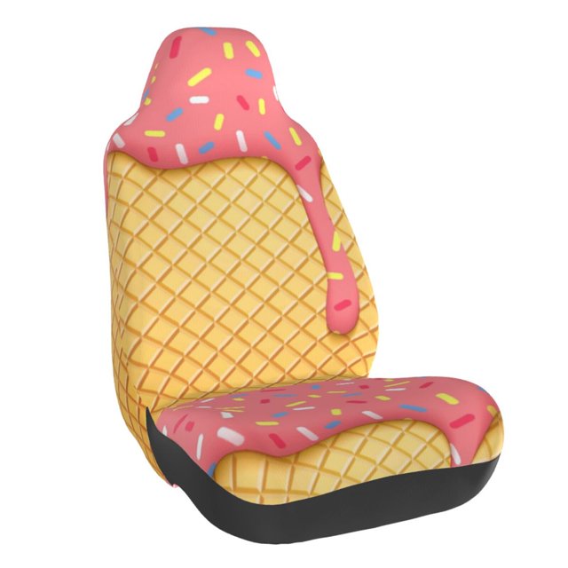 Balery Funda de Asiento para Auto con Diseño - Cubierta Frontal Suave y Transpirable con Protector Antideslizante- 1 Unidad