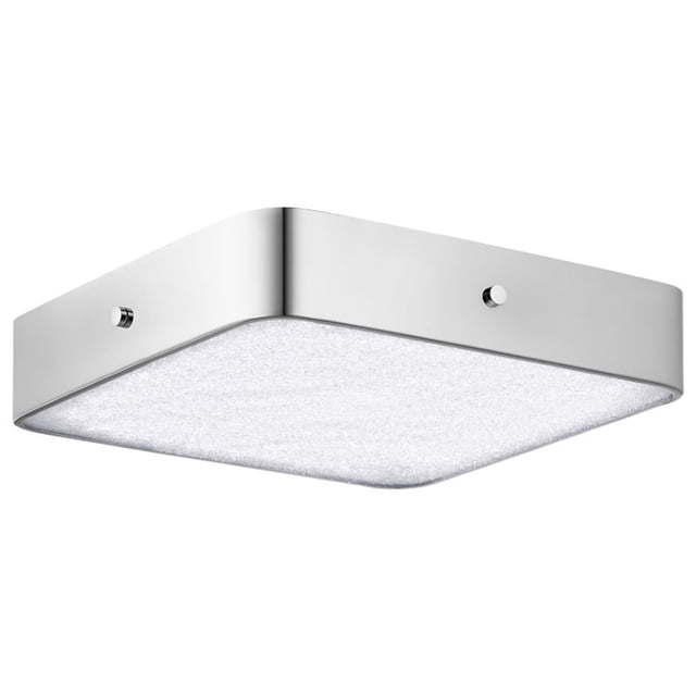 Elan Lighting Crystal Moon Square LED Flush Mount in Chrome