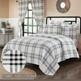 thumbnail image 3 of VHC Brands Woven Plaid Modern Farmhouse Coverlet, Black, King 97x110, 3 of 5