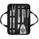 thumbnail image 1 of Juego de herramientas para barbacoa de utensilios, 5 piezas, accesorios para parrilla de acero inoxidable con estuche de transporte, kit de herramientas completo con pinzas, espátula, tenedor para, 1 of 5