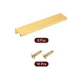 thumbnail image 3 of 8Pcs Finger Pulls, 150mm/5.91 Inch Aluminum Hidden Cabinet Edge Handles, Modern Concealed Tab Pulls Hardware for Kitchen, Furniture, Drawer, Wardrobe, Gold, 3 of 6