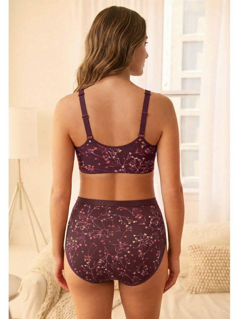 Catherines Women's Plus Size Wireless Front-Close Cotton Comfort