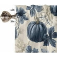 thumbnail image 5 of Navy Blue White Pumpkins Kitchen Curtains Set, Thanksgiving Tier Curtain 36 Inches Length, Fall Leaves Botanical Valance and Tiers Set Window Treatment Decor for Bedroom/Living Room, 5 of 7