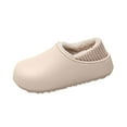 thumbnail image 5 of CHUMUD Women's Waterproof Winter Slippers, Slip-Resistant Sole, Comfort Warm Plush-Lined Slip-On Slippers with Knit Heel Collar – Indoor/Outdoor, 5 of 6