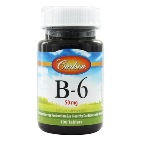Carlson Labs - Vitamine B6 50 mg. - 100 comprimés