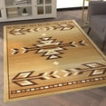 thumbnail image 3 of Emma + Oliver 5x7 Olefin Accent Rug with Southwestern Geometric Arrow Design in Brown, Black, Beige & Ivory and Natural Jute Backing, 3 of 7