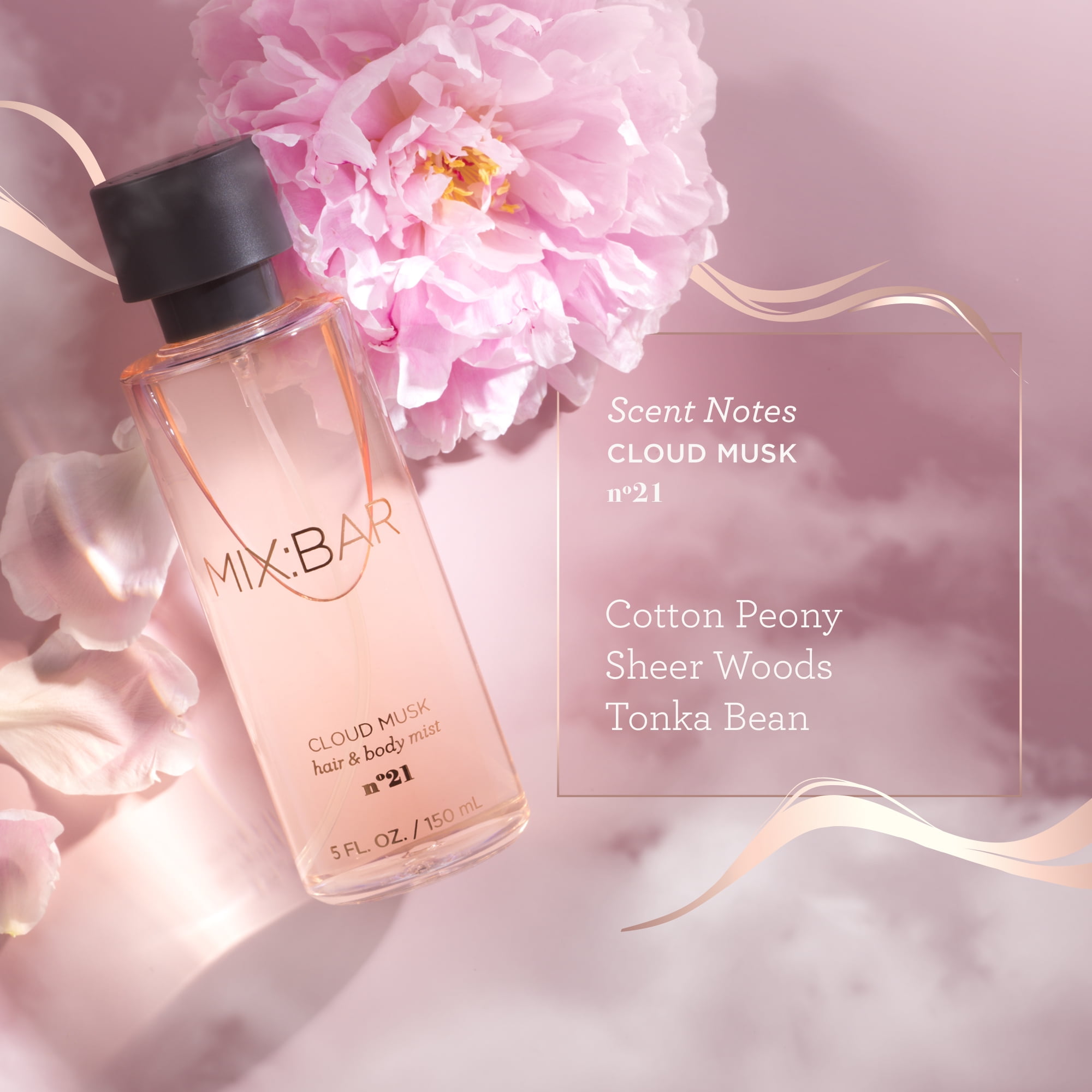 MIXBAR Cloud Musk Mini Travel Size Perfume, 2.5 fl oz