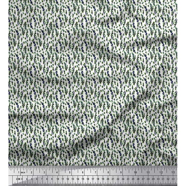 Soimoi Polyester Crepe Fabric Floral Shirting Fabric Prints by Yard 42 Inch Wide
