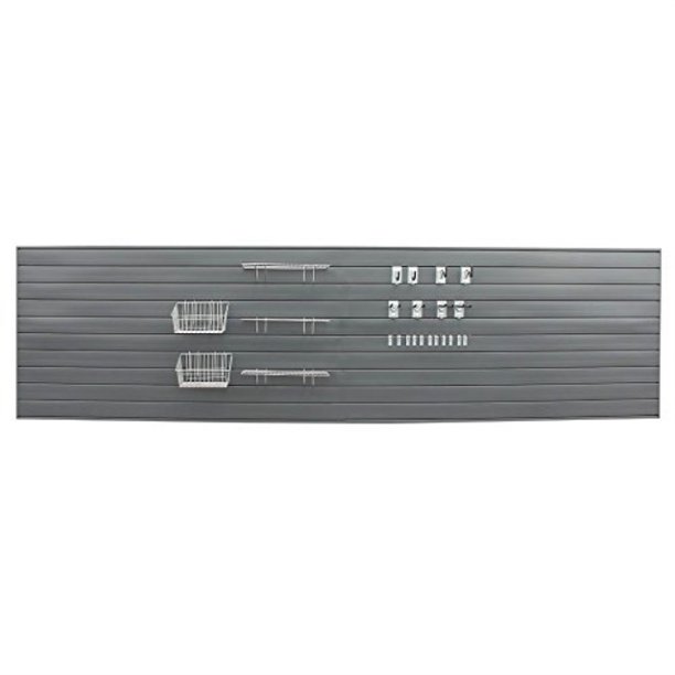 Proslat 88107 Slatwall 8 X 4 Pvc Wall Panels And Trims Light Grey