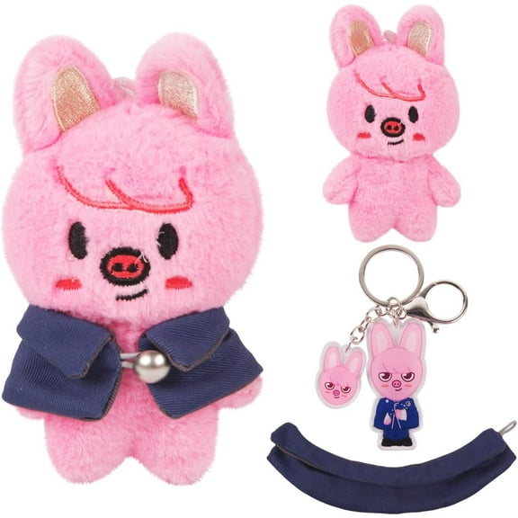 7.8 inch Stray Kids SKZOO Plush Toys, SKZOO Plushies, Stray Kids Merch SKZOO Stuffed Toys & SKZOO Stray Kids Keychain, SKZOO Doll Magic School with Dress Kawaii Accessories SKZ'S Fans (DwaeKki)