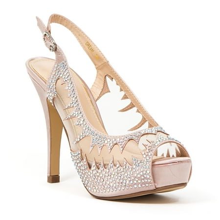 

Dream By Lady Couture This Beautiful High Heel Open Toe Open Back Sandal Accented With See-Through Mesh
