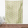 thumbnail image 3 of Fruits Fabric by the Yard, Vintage Stalks with Leaves on Fruit with Retro Effect Healthy Choices Abstract, Upholstery Fabric for Dining Chairs Home Decor Accents, Brown Pale Green by Ambesonne, 3 of 4