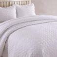 thumbnail image 3 of 3 Piece 100% White Cotton Quilt Set Lightweight Bedspread Set B34, 3 of 10