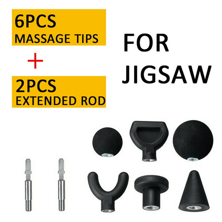 Percussion Massage 6pcs Tip & Bit For Jigsaw Massager Adapter Attachment  Worx