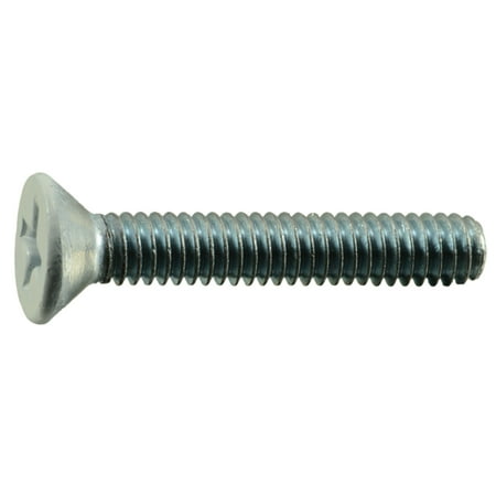 

#8-32 x 1 White Painted Head Zinc Phillips Flat Head Machine Screws (20 pcs.)