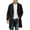 Black, variant on Stamzod Trench Coat Men Lapel Collared Long Sleeve Long Pea Coat Overcoat Business Casual Work Jackets for Men Black S