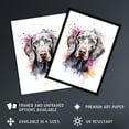 thumbnail image 2 of Weimaraner Lovers Gift Watercolour Pet Portrait Painting Artwork Artwork Framed Wall Art Print A4, 2 of 5