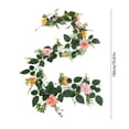 thumbnail image 2 of Guirnalda artificial de hojas y flores verdes, enredaderas de plástico simulado de 180 cm para decoración de exteriores e interiores en bodas, fiestas, porches, paredes y puertas., 2 of 6