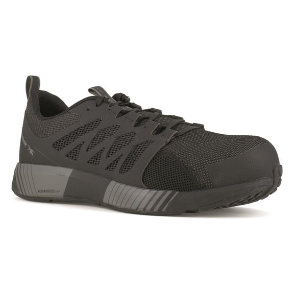 Reebok Men's Fusion Flexweave Comp Toe Athletic Work Shoes Black/Gray 11.5D   (Medium)