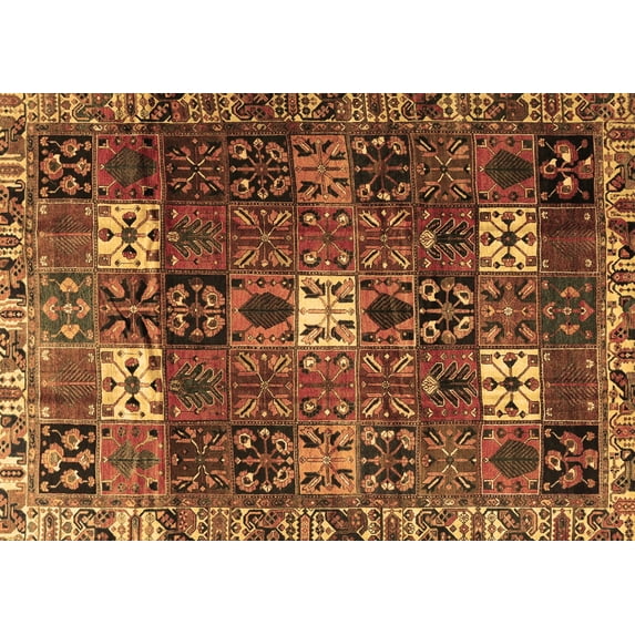 Ahgly Company Indoor Rectangle Persian Brown Traditional Area Rugs, 7' x 9'