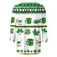 thumbnail image 4 of Mceream St Patrick's Day Shirts for Women Plus Size Crewneck 3/4 Sleeve Irish Clover Shirt Saint St Patty's Day 2026 Casual Tunic Tops Summer Shamrock T-Shirts plus size White XXXL, 4 of 5