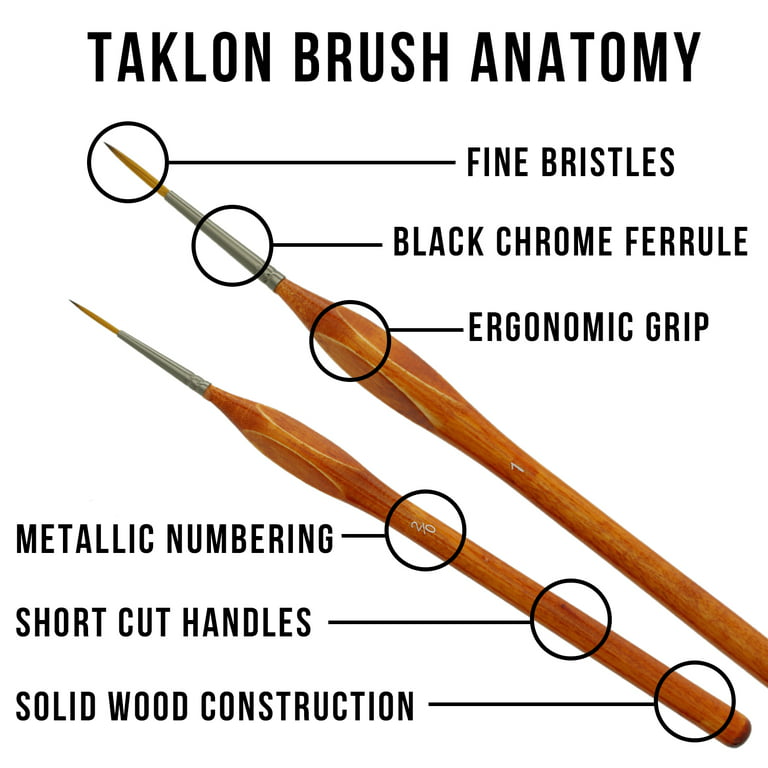 Brown Taklon Liner Brushes Value Pack By Craft Smart®