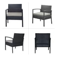 thumbnail image 3 of PROHIKER 3 Pieces Outdoor Patio Furniture Modern PE Rattan Wicker Chairs and Table Set, Weather-Resistant Outdoor Furniture Set for Backyard, Porch, Pool, Gray, 3 of 11
