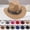 Beige, variant on Women's Western Cowboy Hat With Fringe & Turquoise, Bohemian Felt Fedora Sun Hat, Wide Brim Adjustable Vintage Hat For Music Festival Outdoor Daily Wear Black One Size