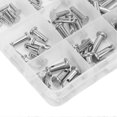 thumbnail image 2 of 96 Pcs Stainless Steel Clevis Pins Assortment, 12 Sizes, Single Hole, Flat Head, T Shape, for Car, 2 of 4