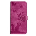 thumbnail image 5 of Wallet Case Designed for Apple iPhone 15 - 6.1 inch for Women,Flip Folio Cover with Butterfly Embossed PU Leather Kickstand Credit Card Holder Slots Magnetic Wrist Strap Phone Case, Rose, 5 of 13