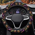 thumbnail image 6 of COEQINE Colorful Paw Bone Splatter Auto Steering Wheel Cover Universal 15 Inch Diameter Non-slip Comfortable Car Steering Wheel Protector for All Seasons, 6 of 7
