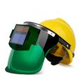 thumbnail image 2 of Máscara de soldadura con oscurecimiento automático, pantalla protectora de superficie transparente para PC con casco de seguridad, máscara protectora para soldadura con soldador solar, 2 of 4