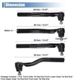 thumbnail image 7 of 4pcs Front Lower Upper Inner Outer Tie Rod Ends Suspension Steering Tie Rod End for Jeep Grand Cherokee, 7 of 7