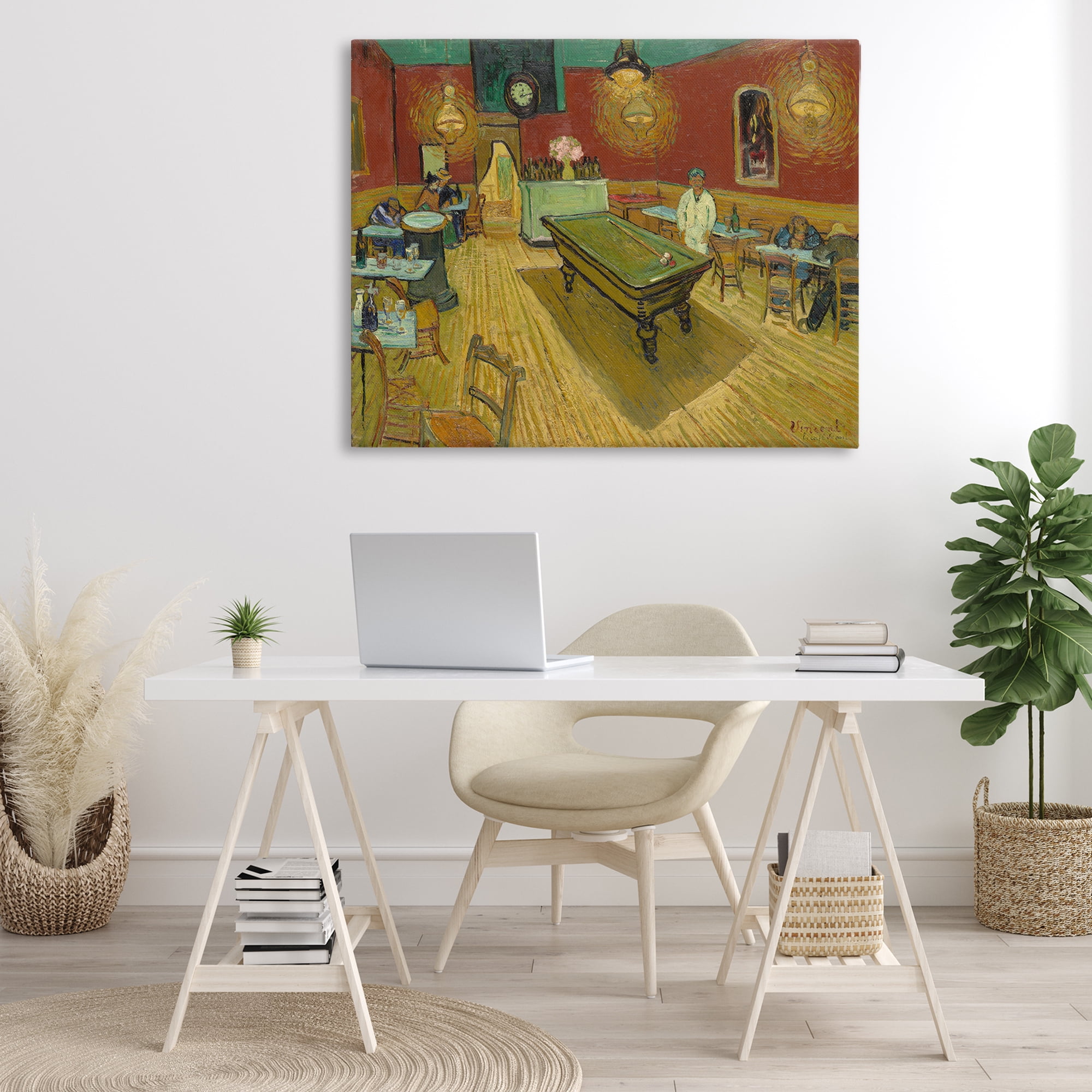 Stupell Industries Van Gogh The Night Café Buildings & Architecture Painting Wrapped Canvas Art Print Wall Art, 48 x 36