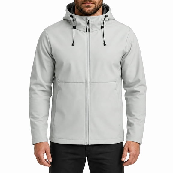 Youthup Men's Water-Resistant Hooded Windbreaker Jacket - Lightweight Breathable Outerwear for Hiking & Urban Commuting | Spring/Fall